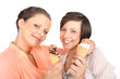 zusammen Eis essen
