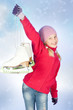 Foto: Little girl with skates Little girl with skates