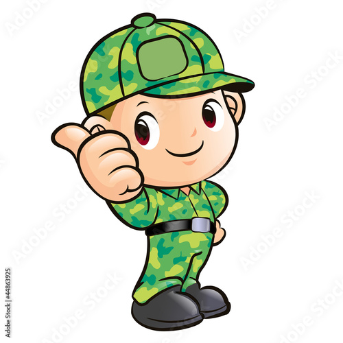 Vector: Highest hand motion of the soldier character Highest hand motion of the soldier character