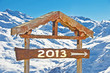 2013, panneau à la neige
