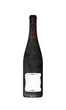 Old dusty bottle wine with dirty blank label isolated over white