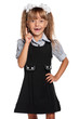 Little girl in school uniform