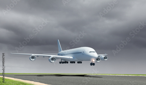 Photo: Large passenger airplane Large passenger airplane