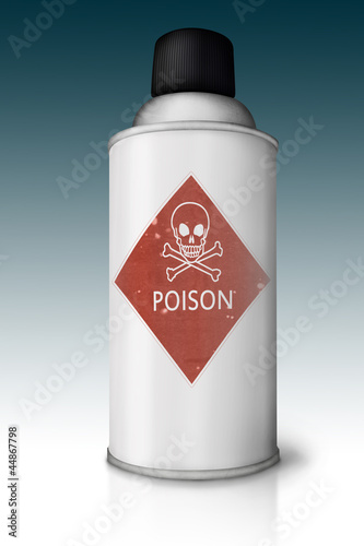 Photo: Spray can with "poison" sign Spray can with "poison" sign