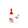 Bottle of vine and a glass on white background