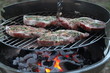 Grillsaison: Grill-Fleisch - Bier angießen
