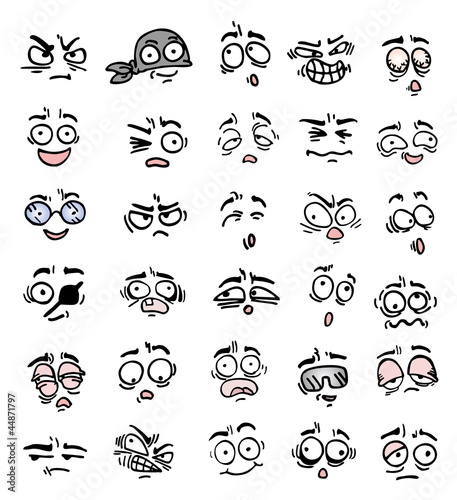 Vector: Face draw collection Face draw collection