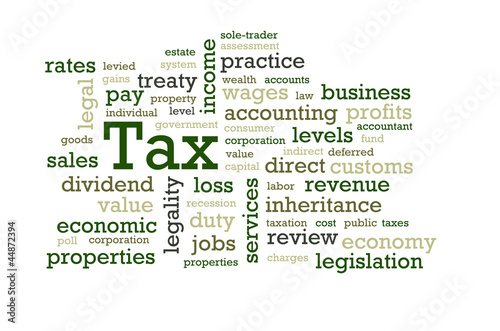 Illustration: Tax Word Cloud Tax Word Cloud