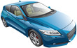 blue sport car