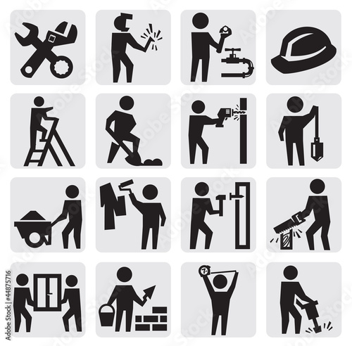Vector: construction professions construction professions