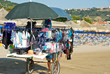 Selling clothes on the beach