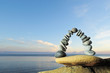 Photo: Balancing at sea Balancing at sea