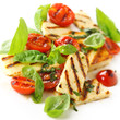 Grilled Halloumi Cheese and roasted tomato salad.