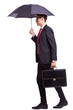 business man with umbrella and briefcase