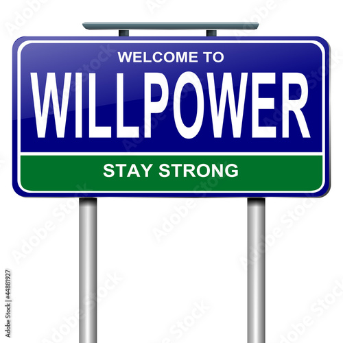 Illustration: Willpower concept. Willpower concept.
