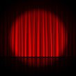 Spotlight on stage curtain