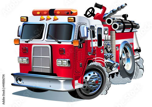 Vector: Vector Cartoon Fire Truck Vector Cartoon Fire Truck