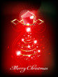 abstract christmas background with floral