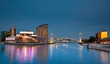 Footbridge across Salford Quays