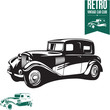 Vintage car. Retro car. Classic car.