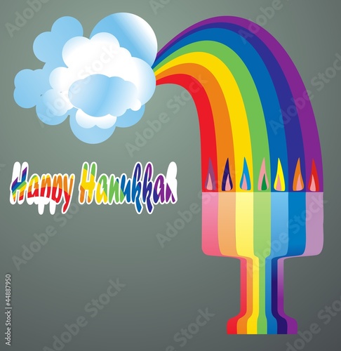 Vector: Happy Hanukkah Happy Hanukkah