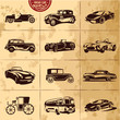 vintage cars collection premium quality vecor