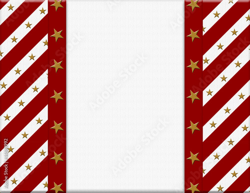 Photo: Red and White celebration frame with stars for your message or i Red and White celebration frame with stars for your message or i