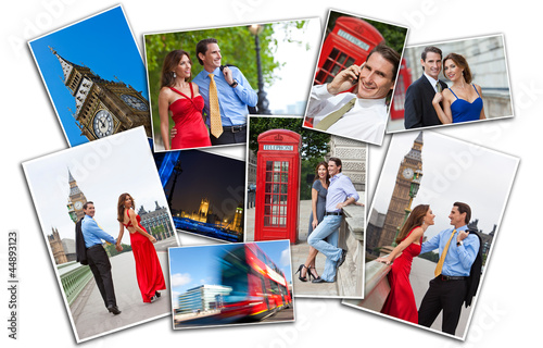 Foto: Montage of Romantic Couple in London England Montage of Romantic Couple in London England