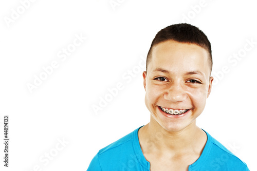 Photo: Studio Portrait of Smiling Teenage Boy Studio Portrait of Smiling Teenage Boy