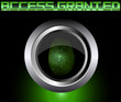 Vector: Finger print scanning Access Granted fingerprint on black metal Finger print scanning Access Granted fingerprint on black metal