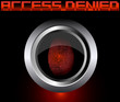 red fingerprint access denied finger print on black