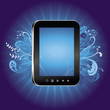 Vector concept with tablet pc with empty screen