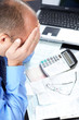 Stress. Businessman in the office