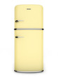 Illustration: Retro yellow refrigerator Retro yellow refrigerator