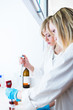 Two female researchers working in a laboratory