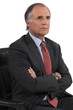 serious businessman posing