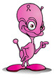 Illustration: pink alien pink alien