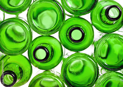 Photo: Empty glass green bottles Empty glass green bottles