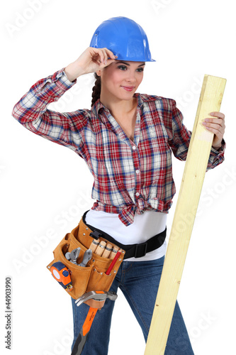 Photo: Female carpenter Female carpenter