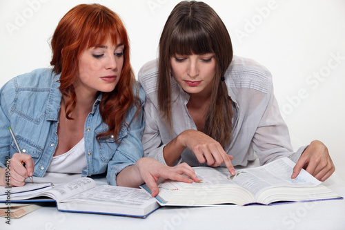 Photo: Girls studying Girls studying