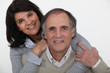 mature couple embracing