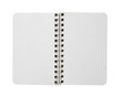 Blank textured page of a notebook, free copy space ,isolated on