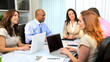 Team Meeting Multi Ethnic Advertising Agency Executives