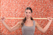 woman doing sport exercices