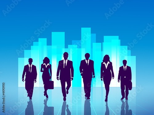 Vector: business team buildings business team buildings