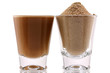 fine Protein Powder with Chocolate Flavor