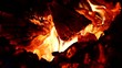Almost white fire in boiler.