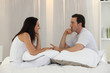 Married couple having an intimate discussion