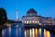 Museum Island on Spree river, Berlin by night