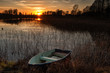 Photo: Autumn sunset at a lake in Ostergotland, Sweden Autumn sunset at a lake in Ostergotland, Sweden